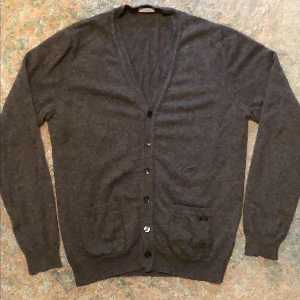 Malo Grey Cashmere Cardigan. Sz 48